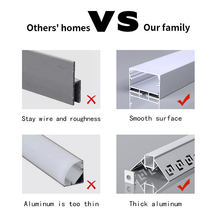 Aluminum Profile light Strip Recessed light strip LED Lighting profile White PC Aluminum channel