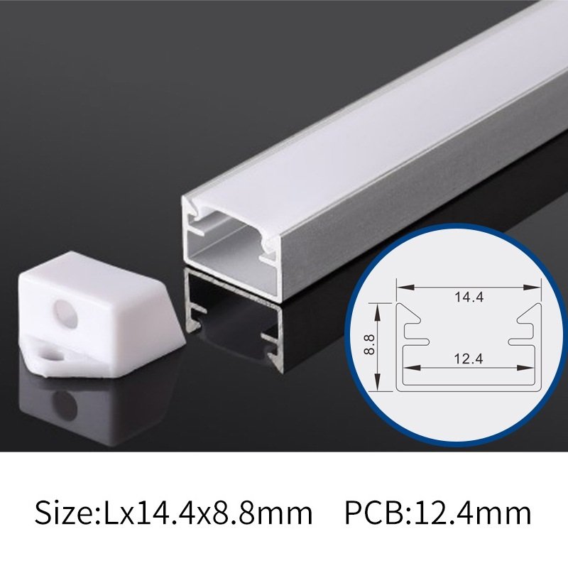 Clear Transparent Frosted Diffuser Black Silver Anodized Led Aluminium Profile Extrusion Channel Light for LED Strip