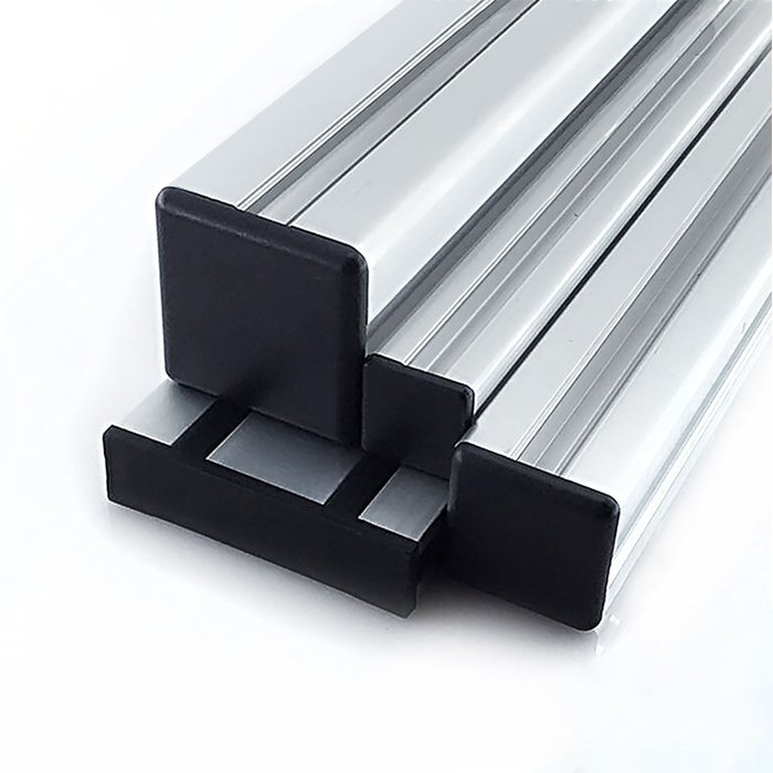 Black aluminum profile end plastic cover