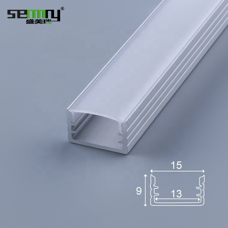 Aluminium Led Profile 12mm 15mm Width LED Drywall Plaster Profile Diffuser U Channel LED Aluminum Profile Light