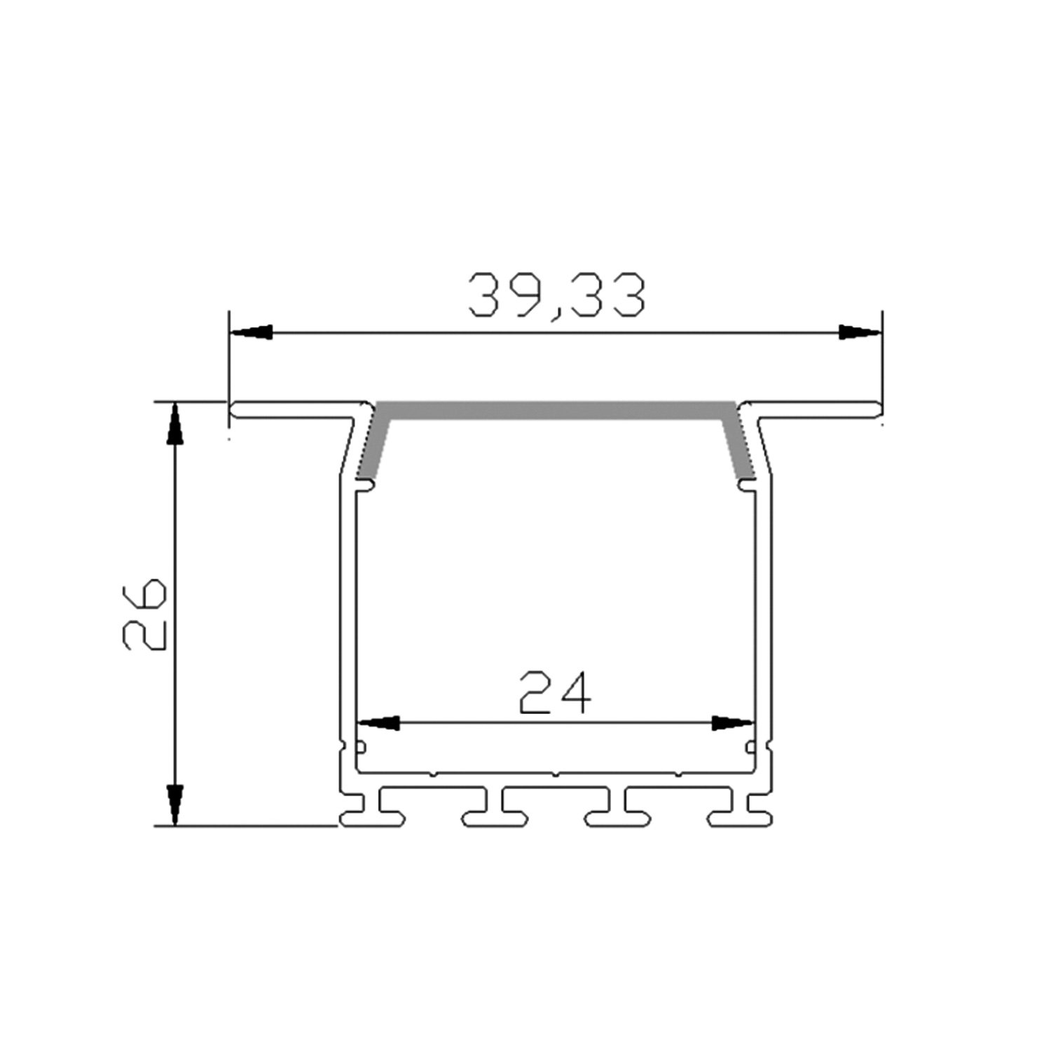 Aluminum Led Profile Light Bar Led Strip Extrusion Aluminum Channel For Led Lights