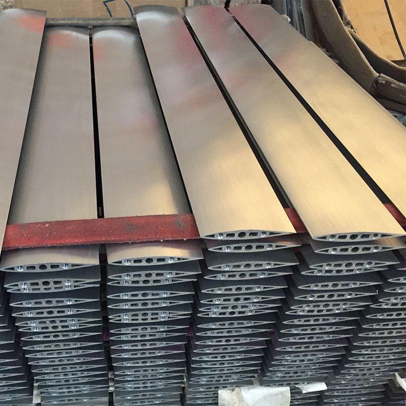 CNC machined 6061 T6 aluminium extrusion profile for boating / orange anodizing aluminium profile for hydrofoil kiteboarding