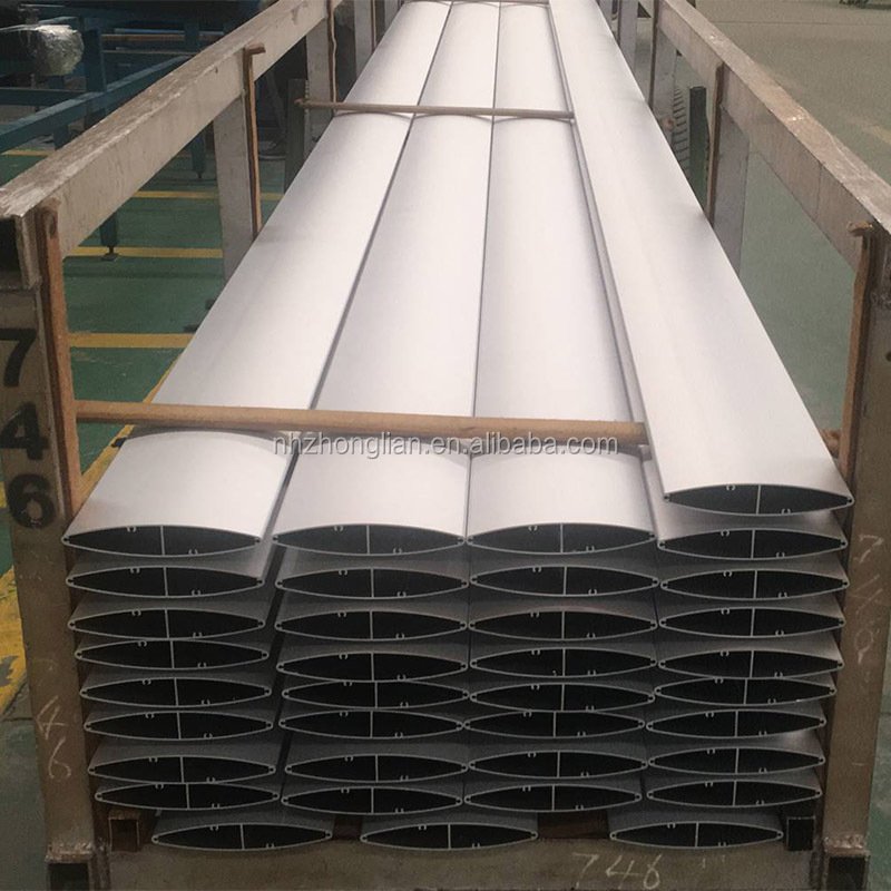 CNC machined 6061 T6 aluminium extrusion profile for boating / orange anodizing aluminium profile for hydrofoil kiteboarding