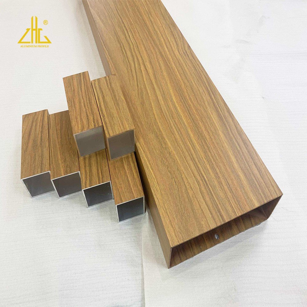 Aksu Powder Coating Aluminum Profile,Outdoor Weather Resistance Wood Grain Aluminum Extrusion Pipe,Aluminum Industrial Extrusion