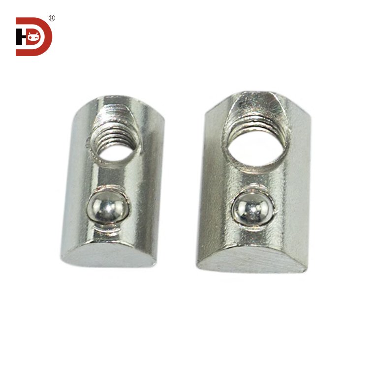 Aluminum profile positioning nut elastic nut spring plate steel ball nut block 20-30-40-45M3M4M5M6M6M8M10