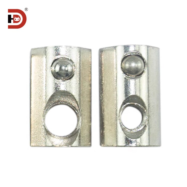 Aluminum profile positioning nut elastic nut spring plate steel ball nut block 20-30-40-45M3M4M5M6M6M8M10