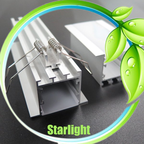 LED suspension rope ceiling aluminum profile Recessed Flanged LED Illumination profile with Complete supporting facilities