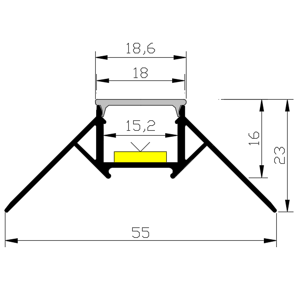 Led linear aluminium profile recessed light channel wholesale white prefabricated lace ribbon linear light