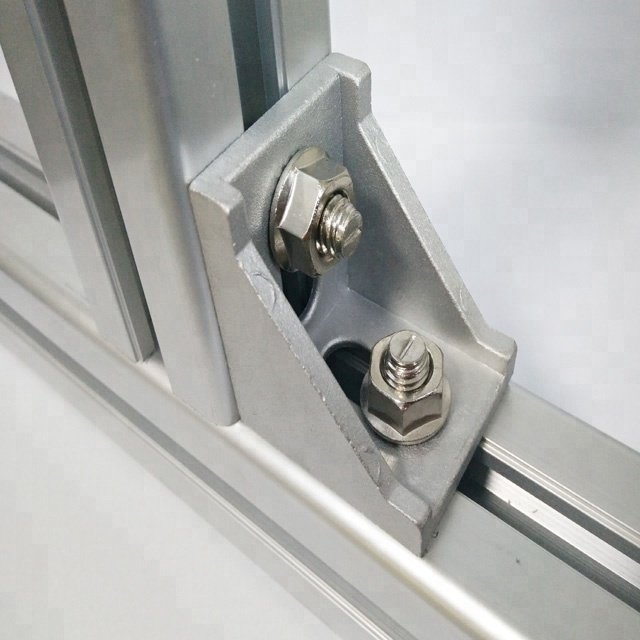 Industrial Aluminum Alloy T-Slot Profile Outer Corner Fitting Connector Angle Bracket