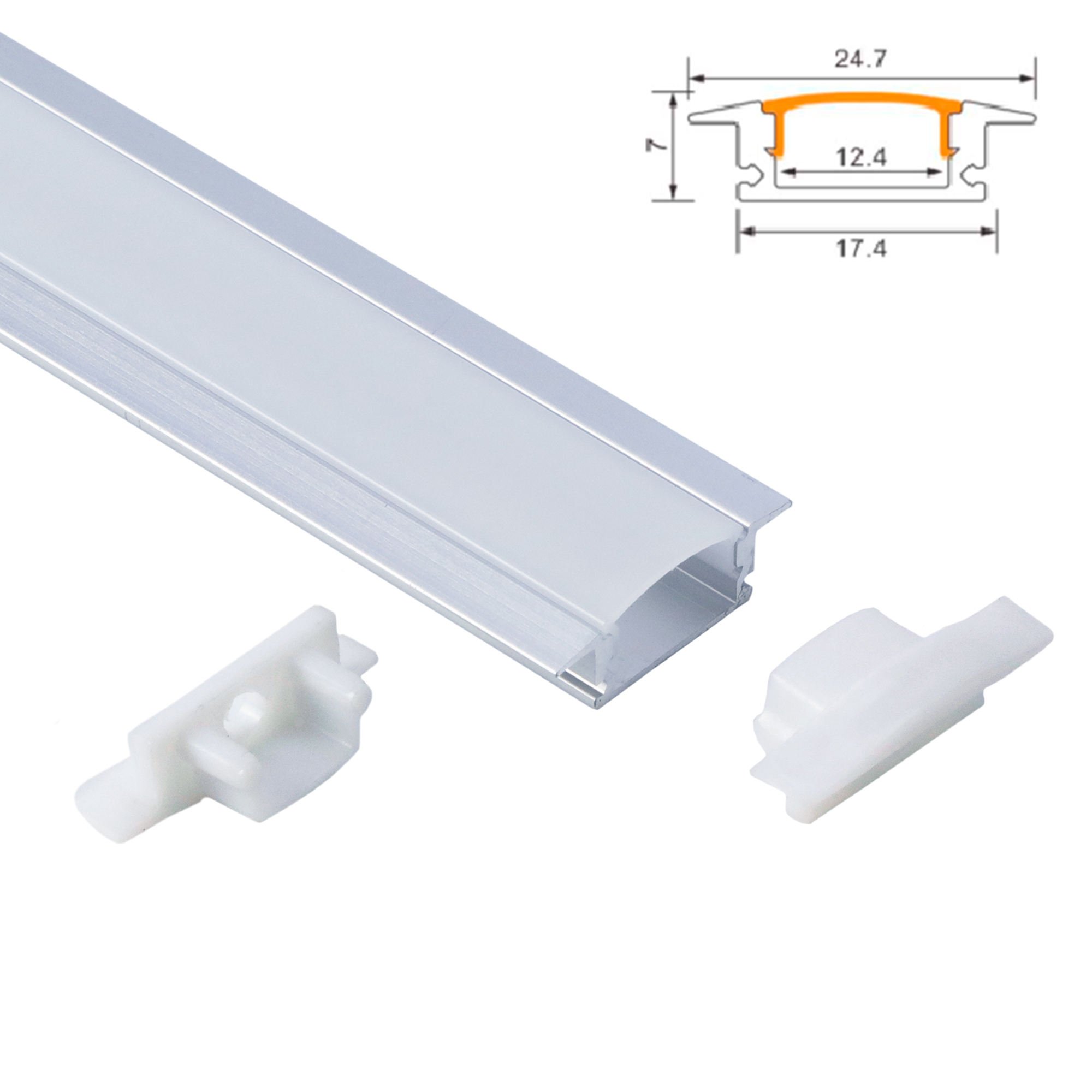 Factory Custom LED Strip U Channel Diffuser Extrusion LED Aluminum Profile