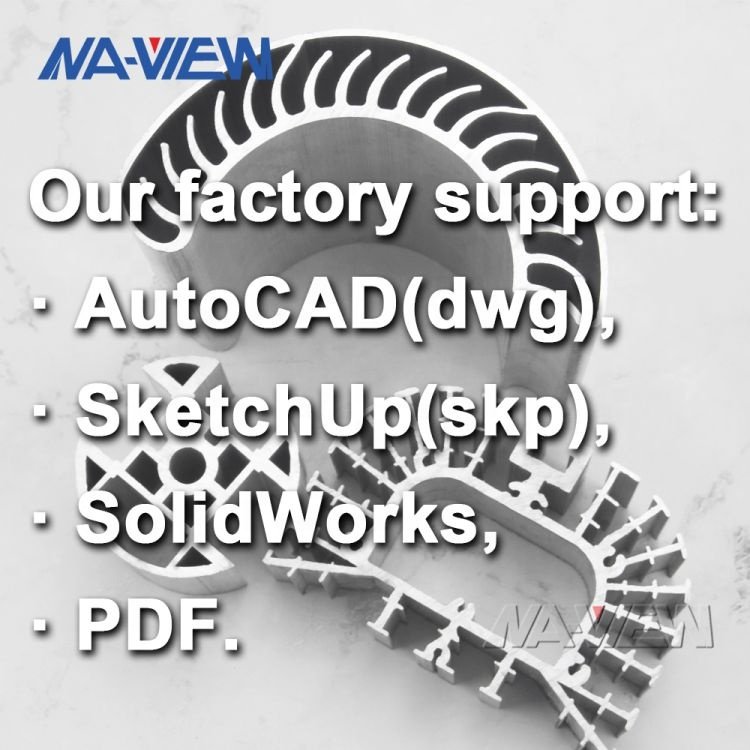 Standard Precision Powder Coated Extruded Aluminium Extrusions Profile Products Sections