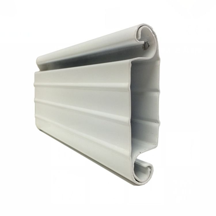 Customized white powder coated extruded Aluminum Profile for Roller Shutter Door Slats and louver roof