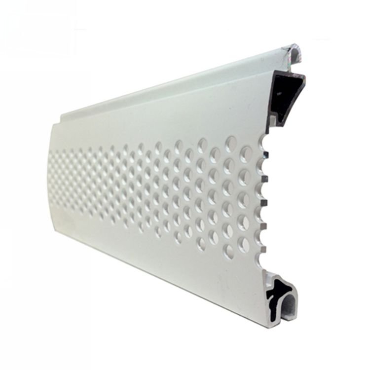 Customized white powder coated extruded Aluminum Profile for Roller Shutter Door Slats and louver roof