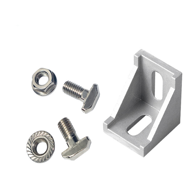 2 Hole Inside Aluminium Corner Brackets for Aluminium Extrusion Profile