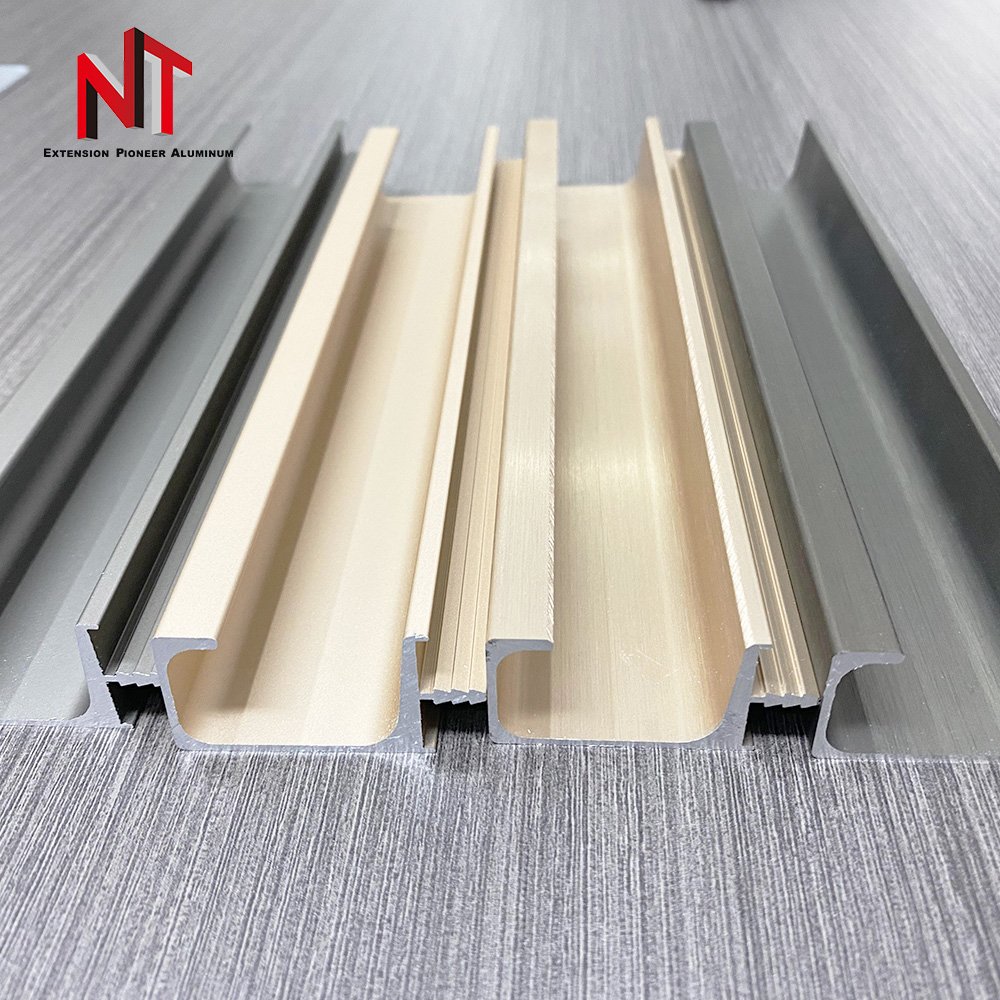 NUOTUO China Export Wardrobe Anodizing and Brushed Aluminium Profile Multicoloured Frame Customize for Sliding Door Handle