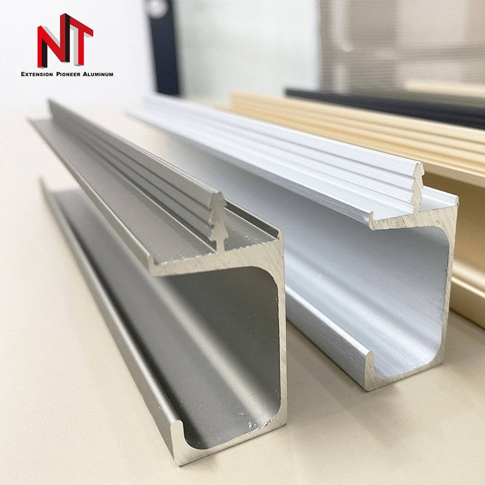 NUOTUO China Export Wardrobe Anodizing and Brushed Aluminium Profile Multicoloured Frame Customize for Sliding Door Handle