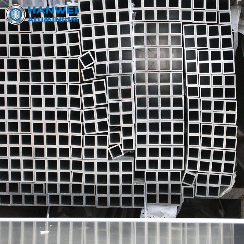 Aluminium Alloy Hollow Pipe Extruded Profile Square Aluminum Tube