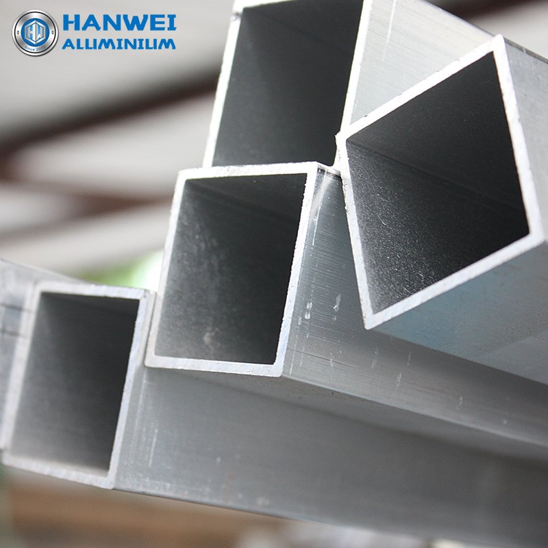Aluminium Alloy Hollow Pipe Extruded Profile Square Aluminum Tube