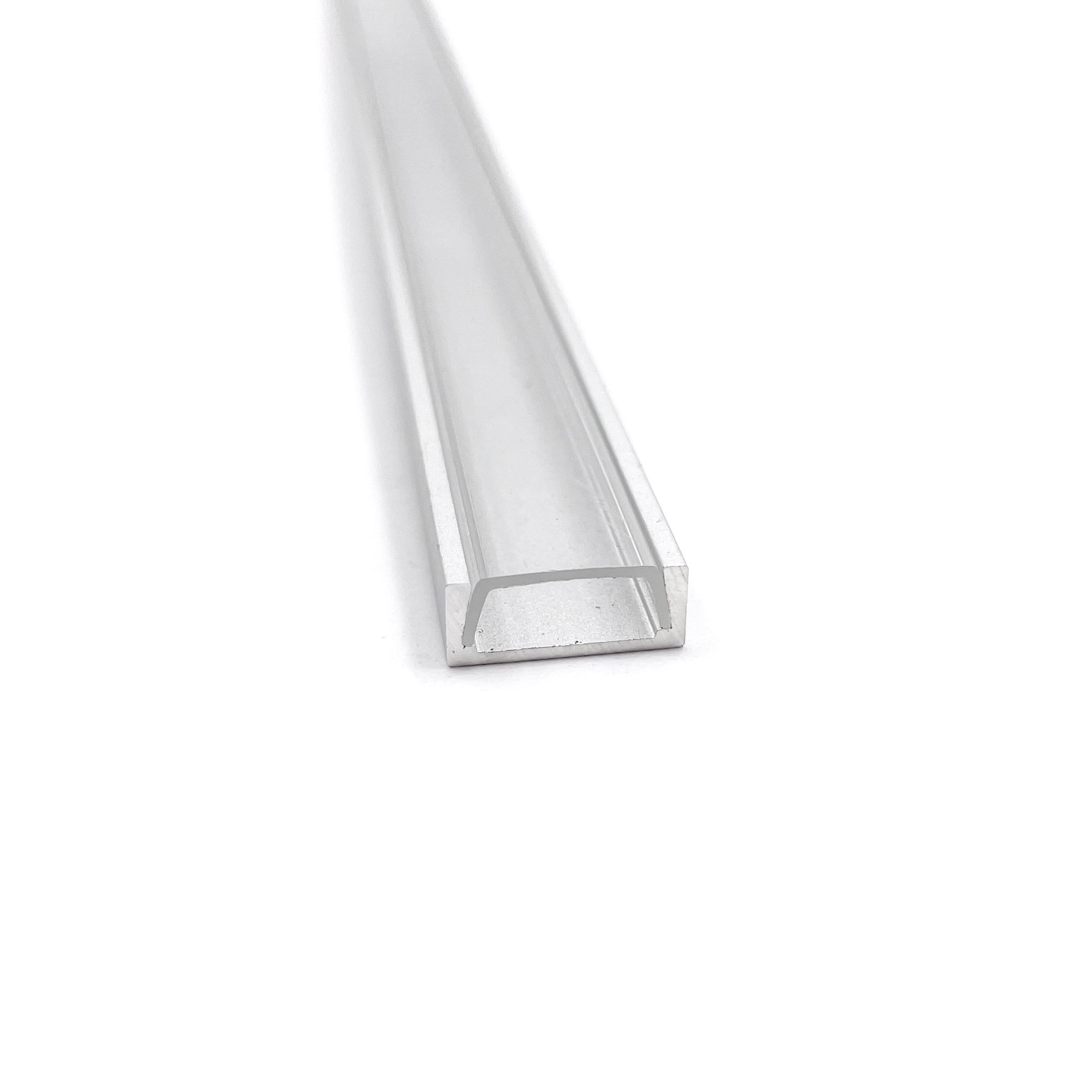 Transparent Pc Cover Type 15x6mm surface mounted Led Aluminum Profile With Flat Lens