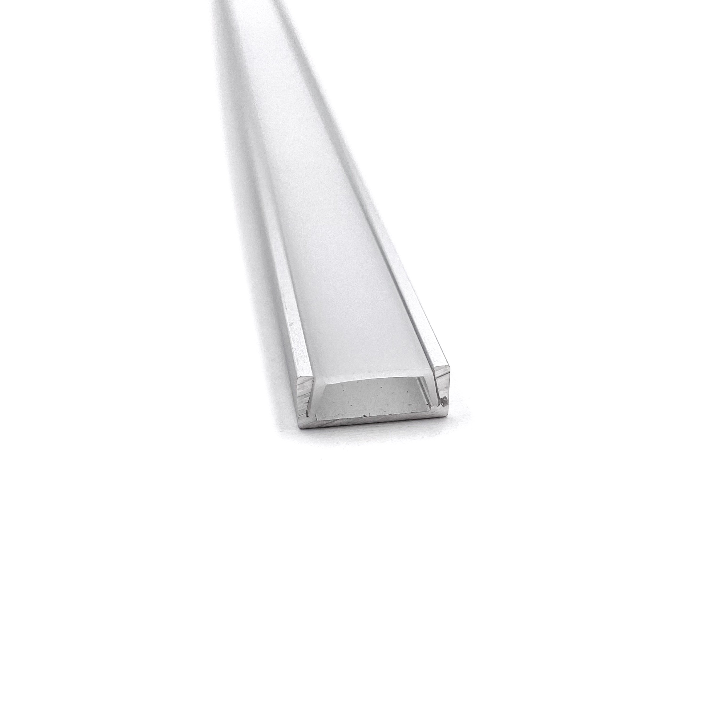 Transparent Pc Cover Type 15x6mm surface mounted Led Aluminum Profile With Flat Lens