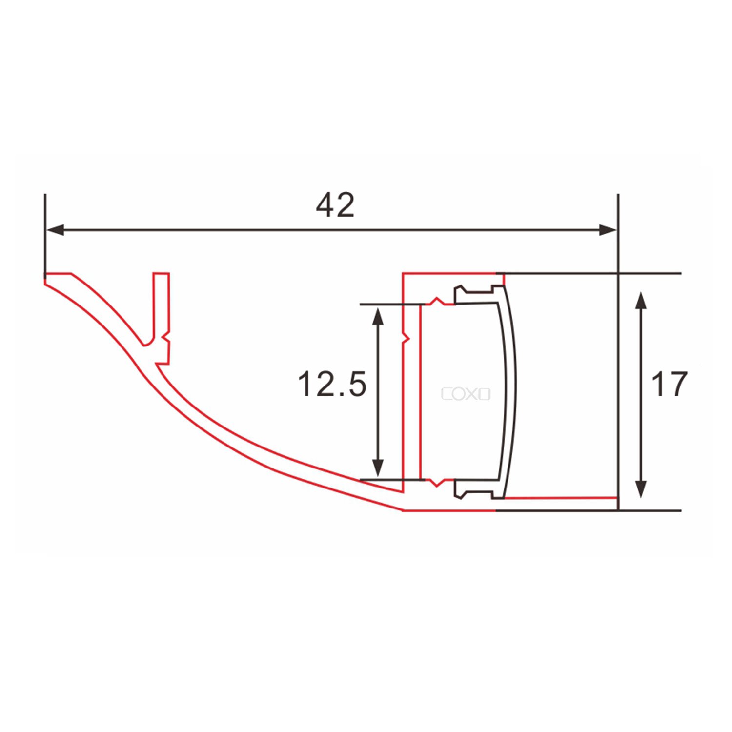 C054 led aluminum profile