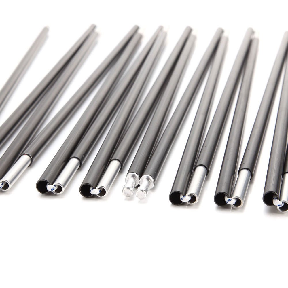 extruded aluminum pipe aluminum tent pole with connection wire with high strength telescopic Flexible pole for tent