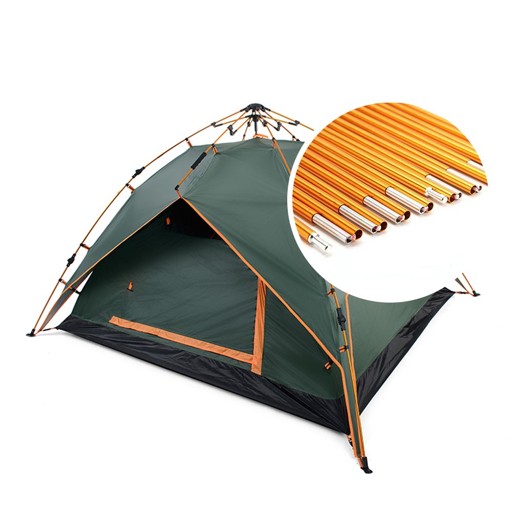 extruded aluminum pipe aluminum tent pole with connection wire with high strength telescopic Flexible pole for tent