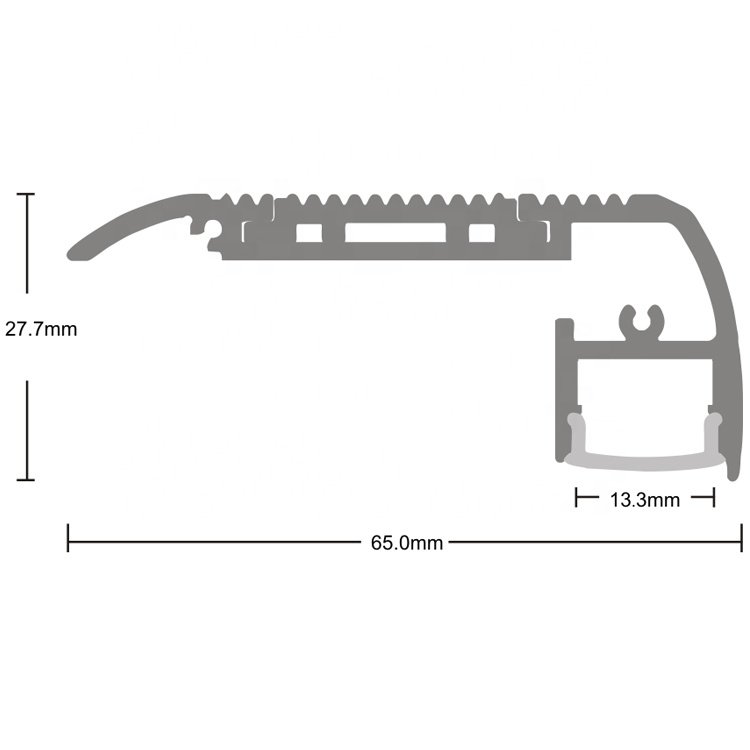 OEM High Quality Strip Profil Alu Housing Extrusions Recessed LED Aluminum Profile For Stair