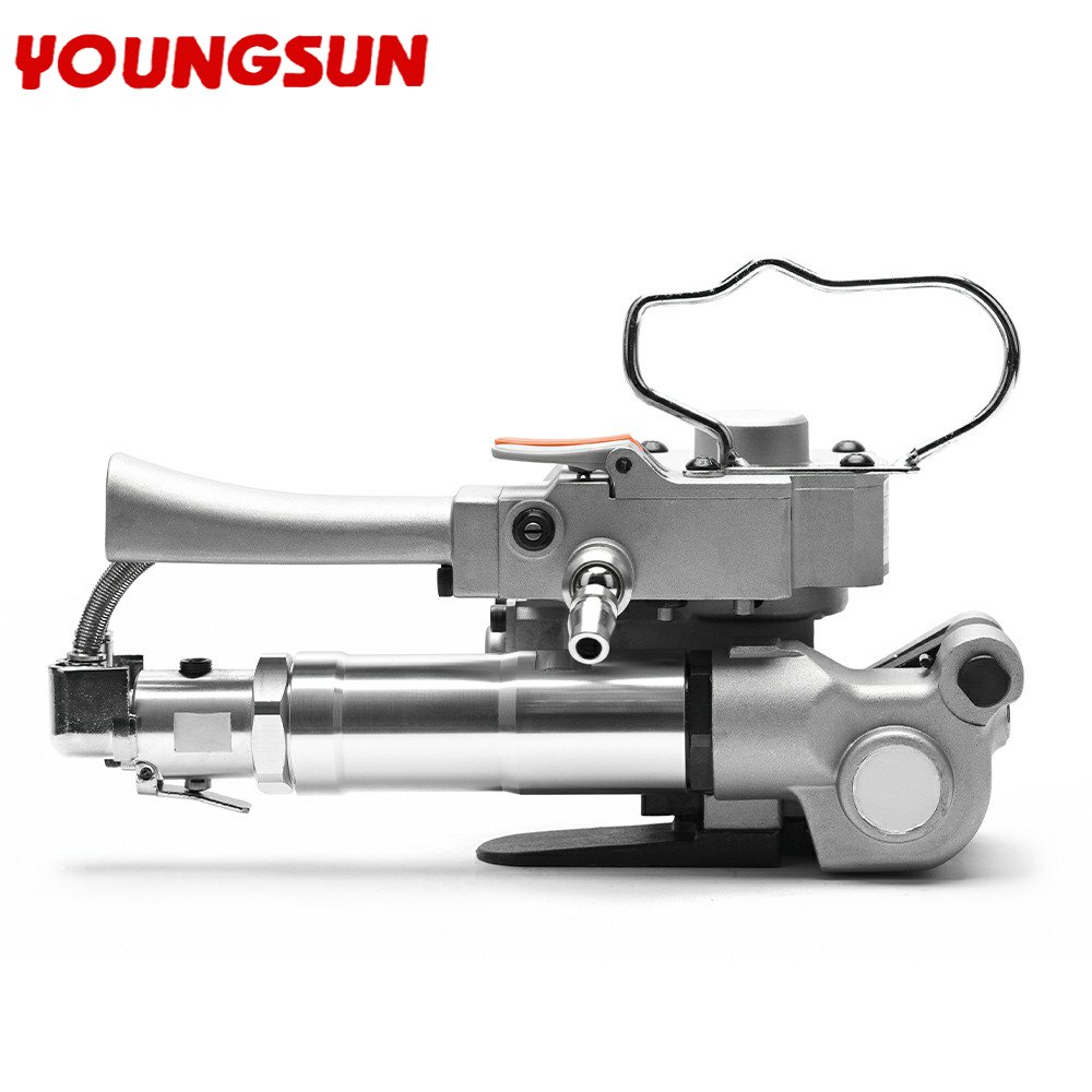 YOUNGSUN A19 Poly Belt Pneumatic Baling Press And Cotton Clothes Bales Heavy Duty Tools Flexible Fiber Strapping Machine