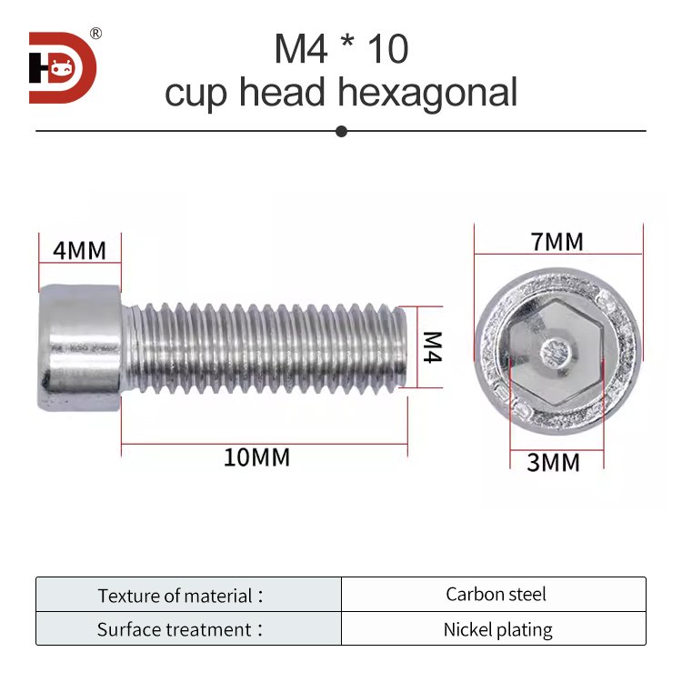 Aluminum profile accessories, stainless steel fastening bolts, half round head hexagon socket screws M5M6M8 bolts M5-M6-M8