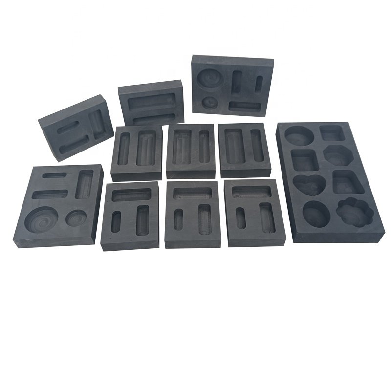 Graphite molds for precious metal molding gold and silver ingots graphite molds