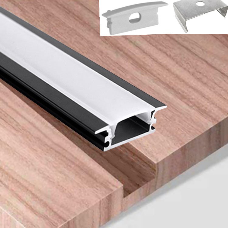 Hot sale t slot Led channel track Recessed mounted aluminium profile for leds lighting strip SMD 2835 ceiling Led profile light