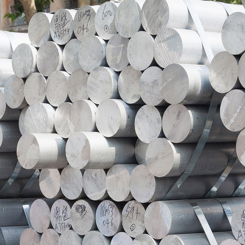 Custom Solid round Billet Aluminum Rod 6063 6082 6061 6000 Series Diameter Aluminum Alloy Extruded with Square Pattern Welding