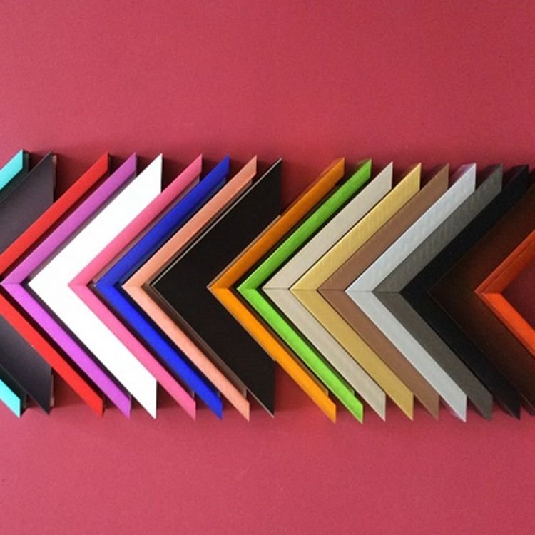 6063-T5 aluminium profile for mirror frame , polishing and brushed picture frame aluminium profile in China