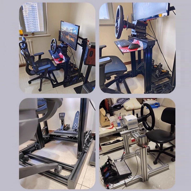 Aluminum Profile 4040 4080 Simrigs Small Steering Wheel Bracket Gaming Drive Car Simulator Sim Racing Cockpit Fanatec Sim Rig