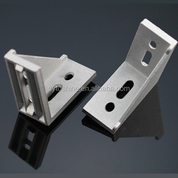 Die cast bracket for 20 30 40 series aluminum profile