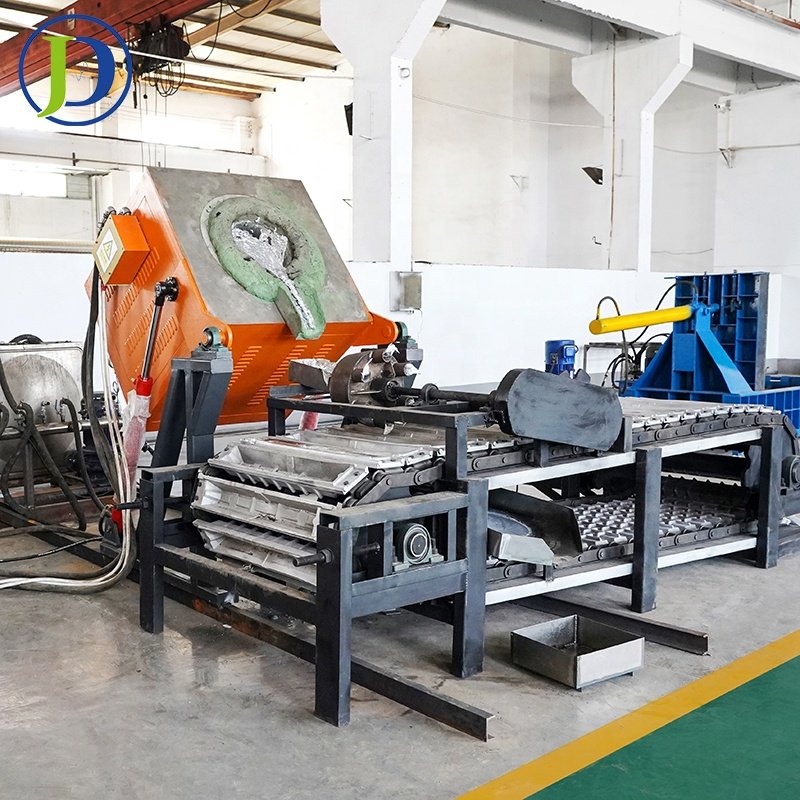 500kg per hour aluminum ingot automatic production line Waste aluminum recycling and ingot making equipment