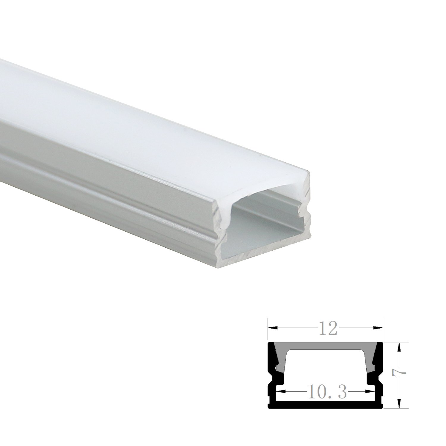 W12*H7 LED Strip U Channels Aluminum Extrusions For LED Profiles Led Aluminum Profile Led Light.