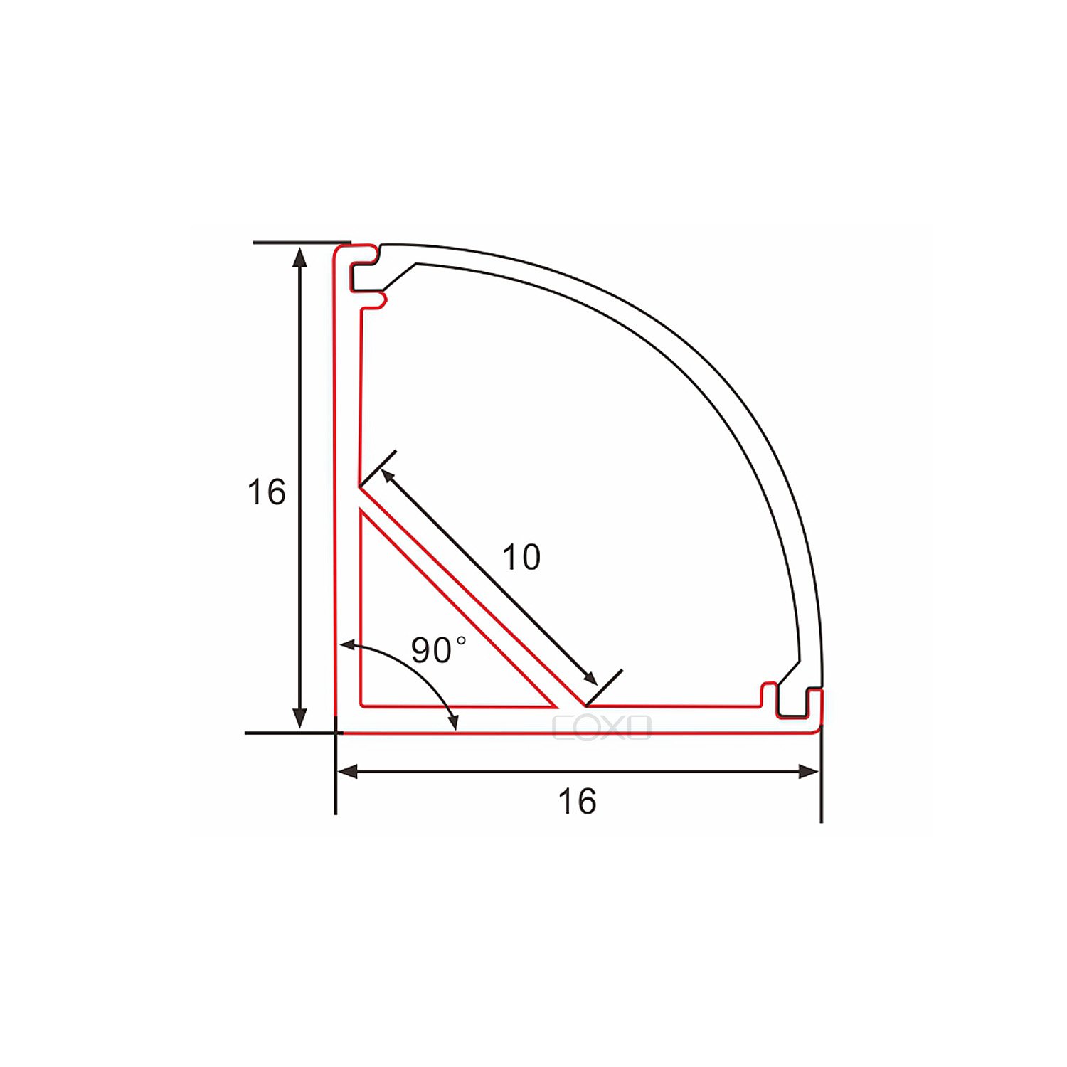 C003 Led Recessed Aluminum profile