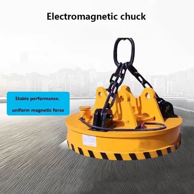 Electric oval magnet plate car bed circular magnetic chuck lift electromagnet