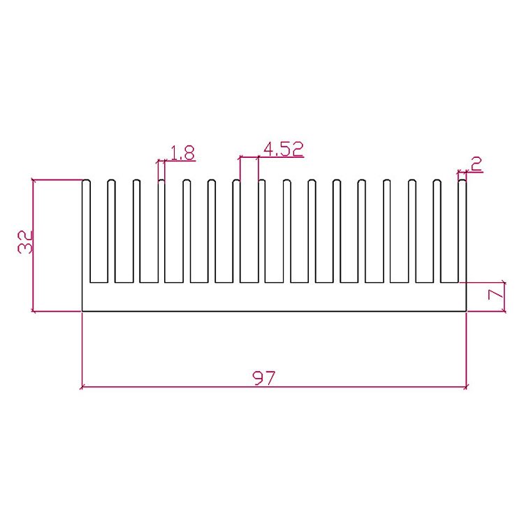 Manufacturer Customized Power Amplifier Heatsink Aluminum Profile Radiator High Power Igbt Electronic Heat Sink Dissipation