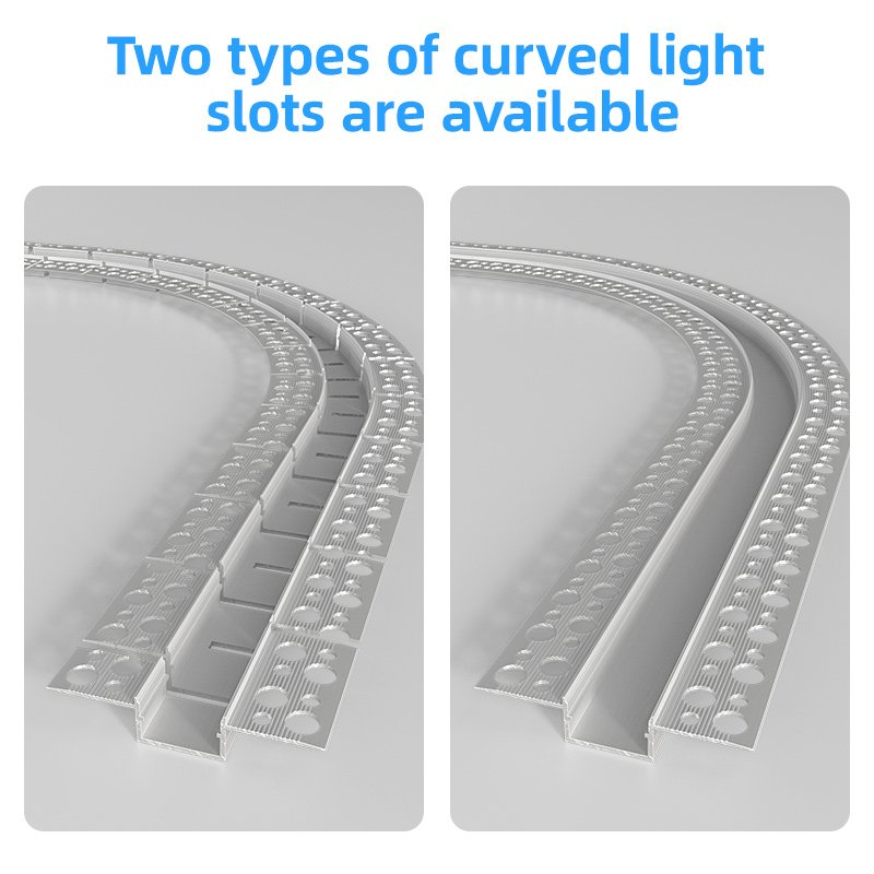 Flexible Bendable Profile Led Aluminum Channel Plaster Recessed LED Aluminum Profile with Silicone Cover