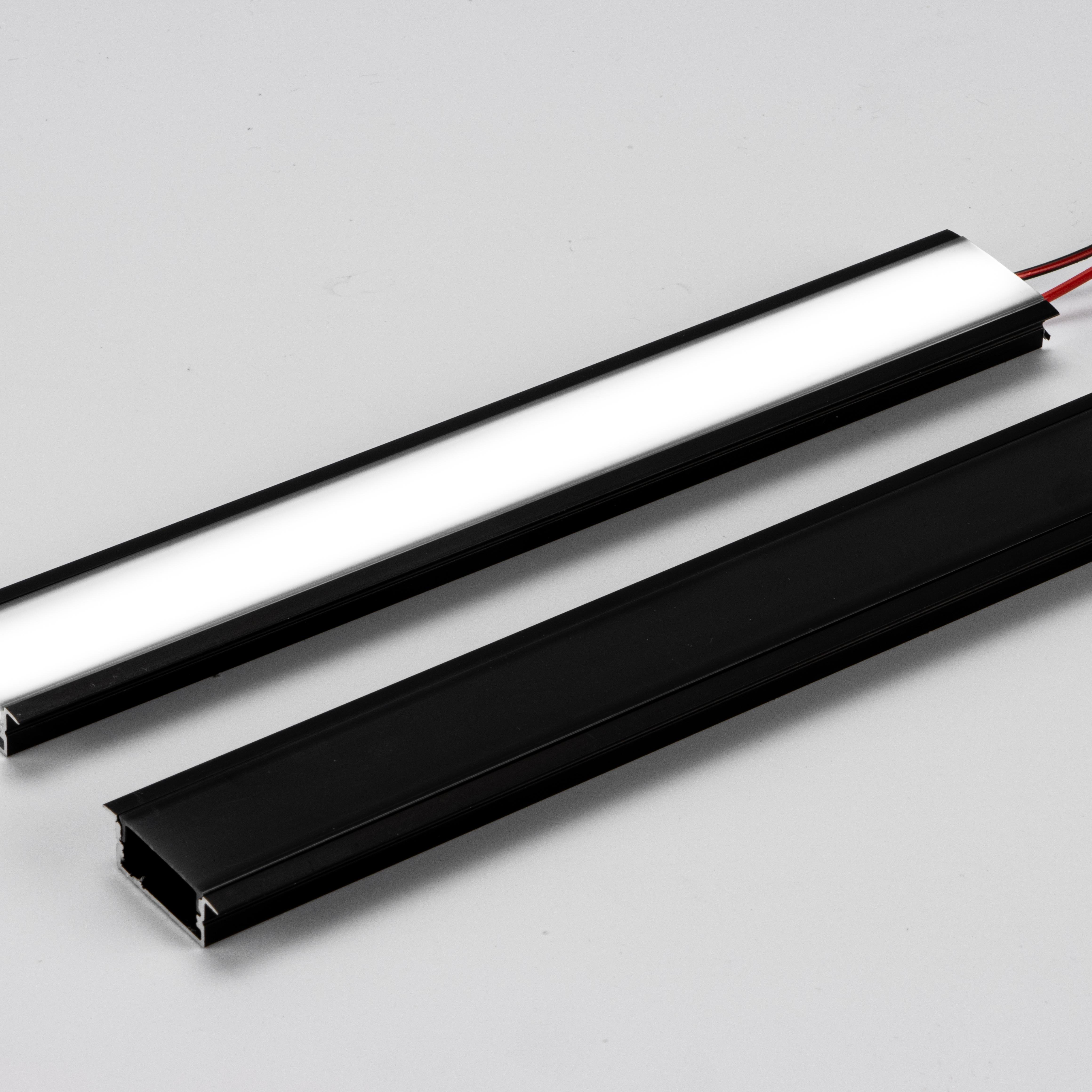 SDW131 LED Channel System with Cover Lens, Silver Aluminum Extrusion Profile Housing Track for Strip Tape Light U Shape
