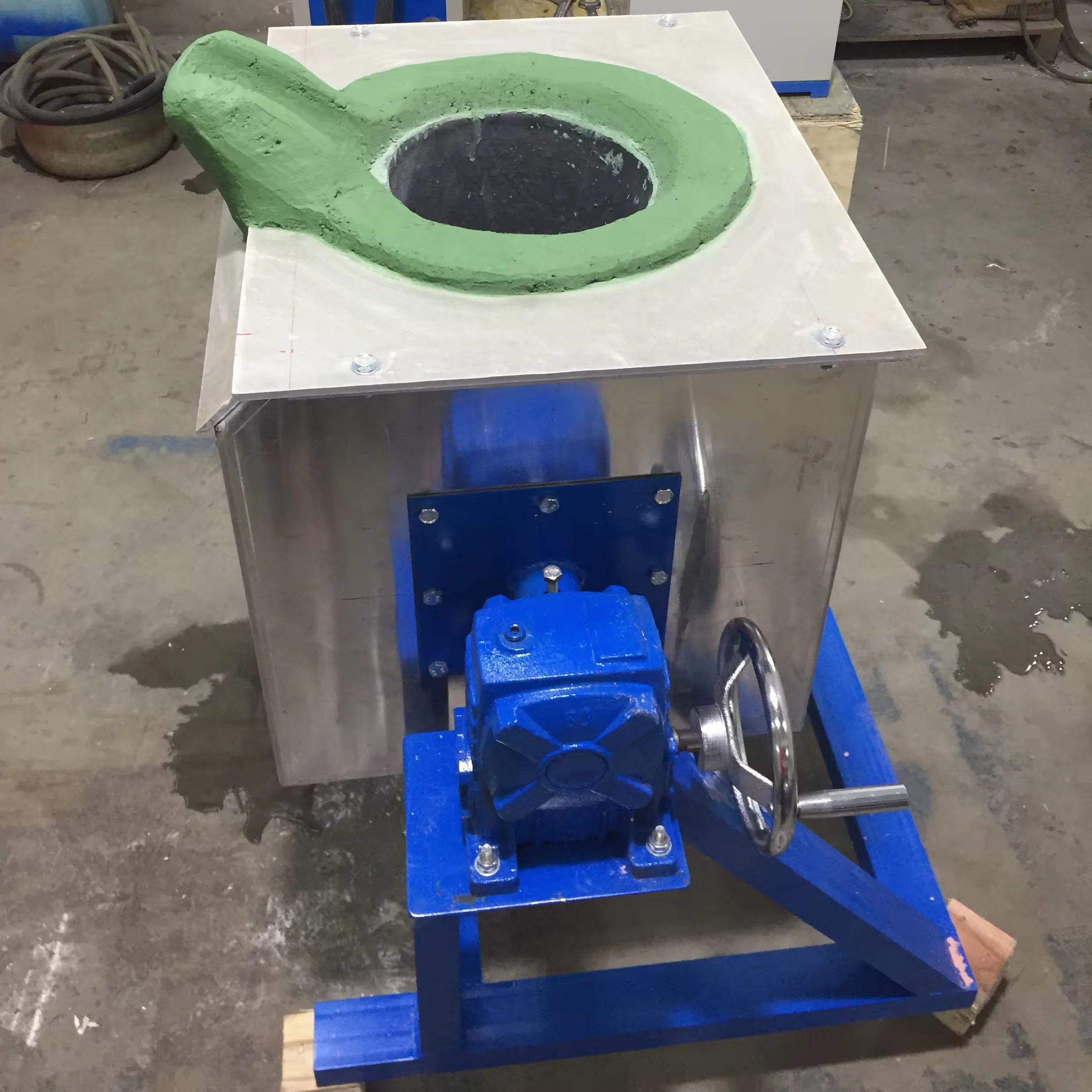 scrap iron metal recycling plant 20-50kg melting casting iron induction furnace smelting steel machine