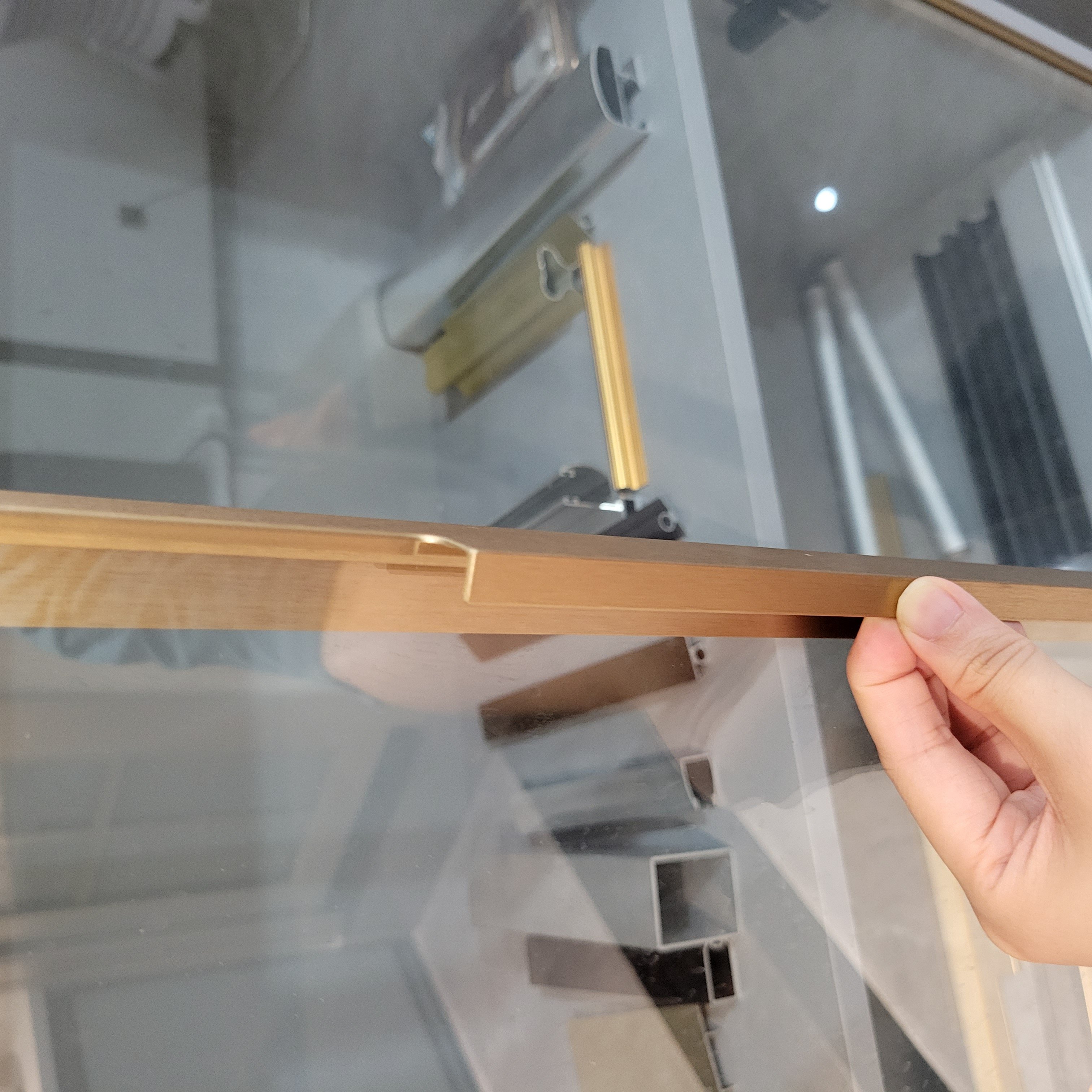 Slim line aluminum profile glass door and window h