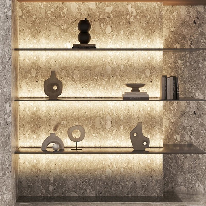 Ultra-Thin LED Cabinet Aluminum Profiles Recessed Up and Down Backlight 18mm Board Closet Wine Bookshelf Bar Strip Lights
