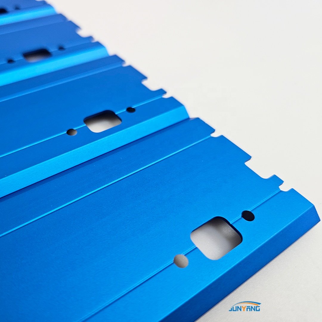 Matte blue anodization CNC Machine Aluminum Alloy Aluminum extruded electronic shell special-shaped aluminum profiles