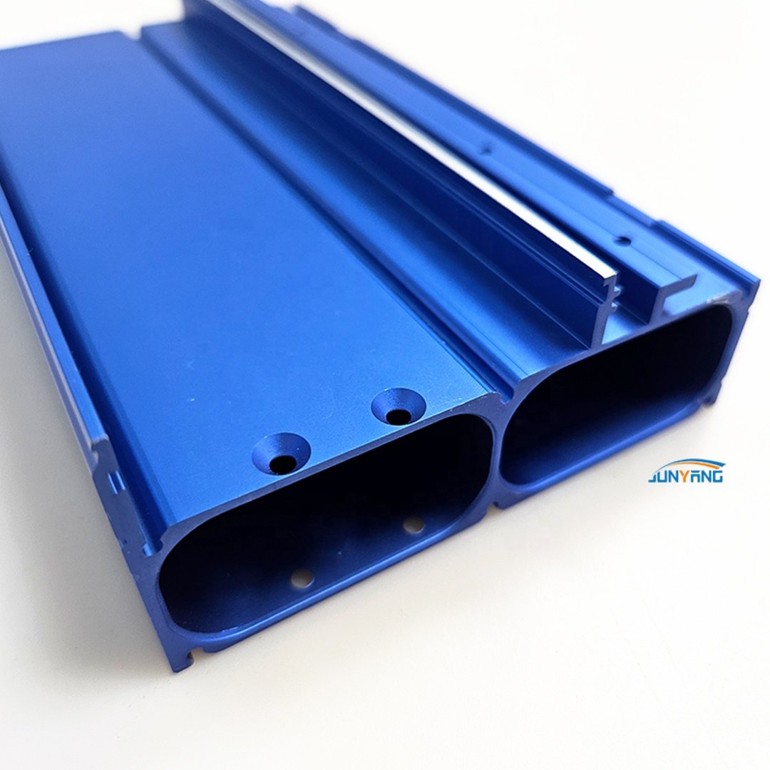 Matte blue anodization CNC Machine Aluminum Alloy Aluminum extruded electronic shell special-shaped aluminum profiles