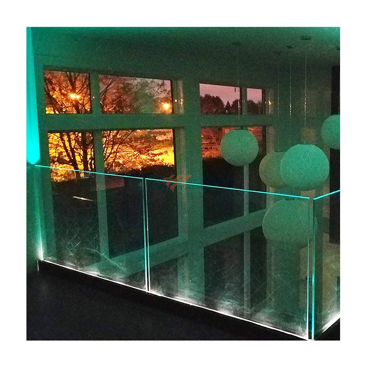 Custom anodized outdoor terrace handrail led extruded aluminum alloy staircase railing u profile for glass stairs