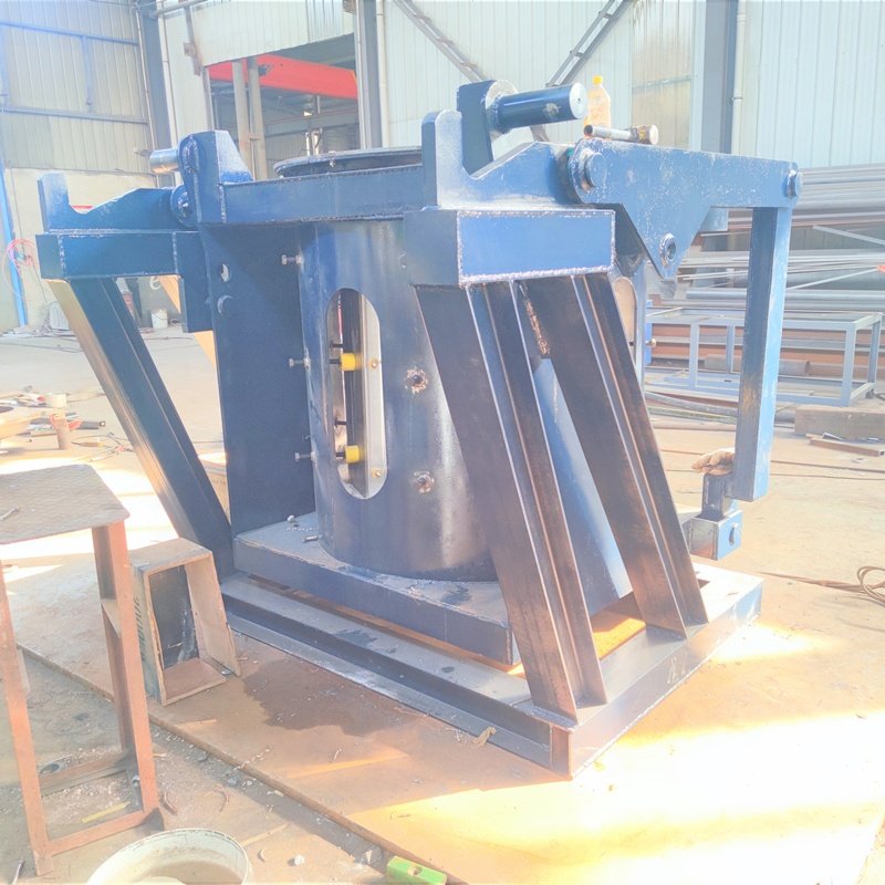 80HZ 1000HZ medium frequency aluminum melting induction stirring furnace for alloy ingots